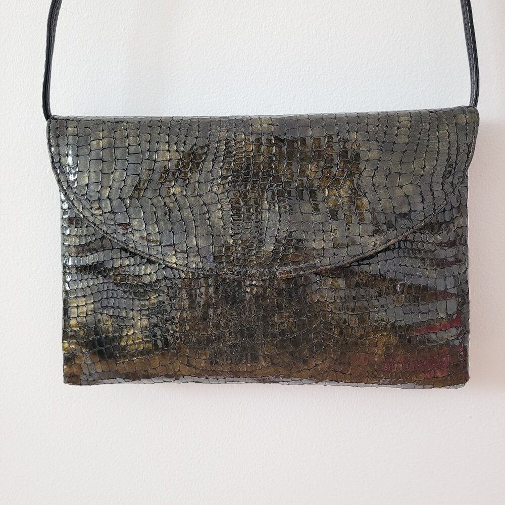 Vintage Naturalizer Made in Canada Faux Snakeskin Purse